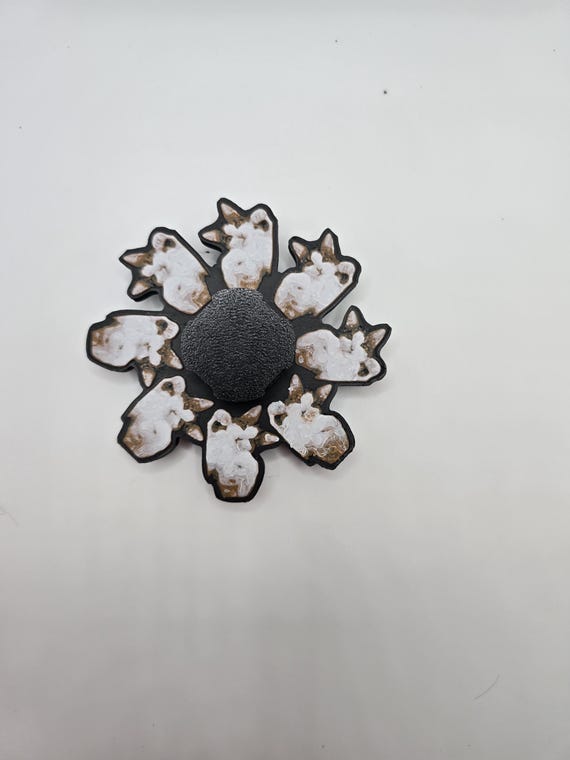 3D Printed Zoetrope - Dancing Cat Animation Spinner (animation only viewable through methods in description)