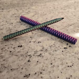 Shimmering Spiral Sheathed Pen 3D Printed fidget pen