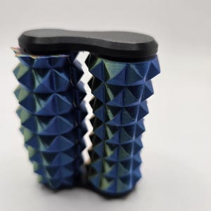 3D Printed Hand Roller – Chromatic Pyramid Texture Fidget Massager image 1