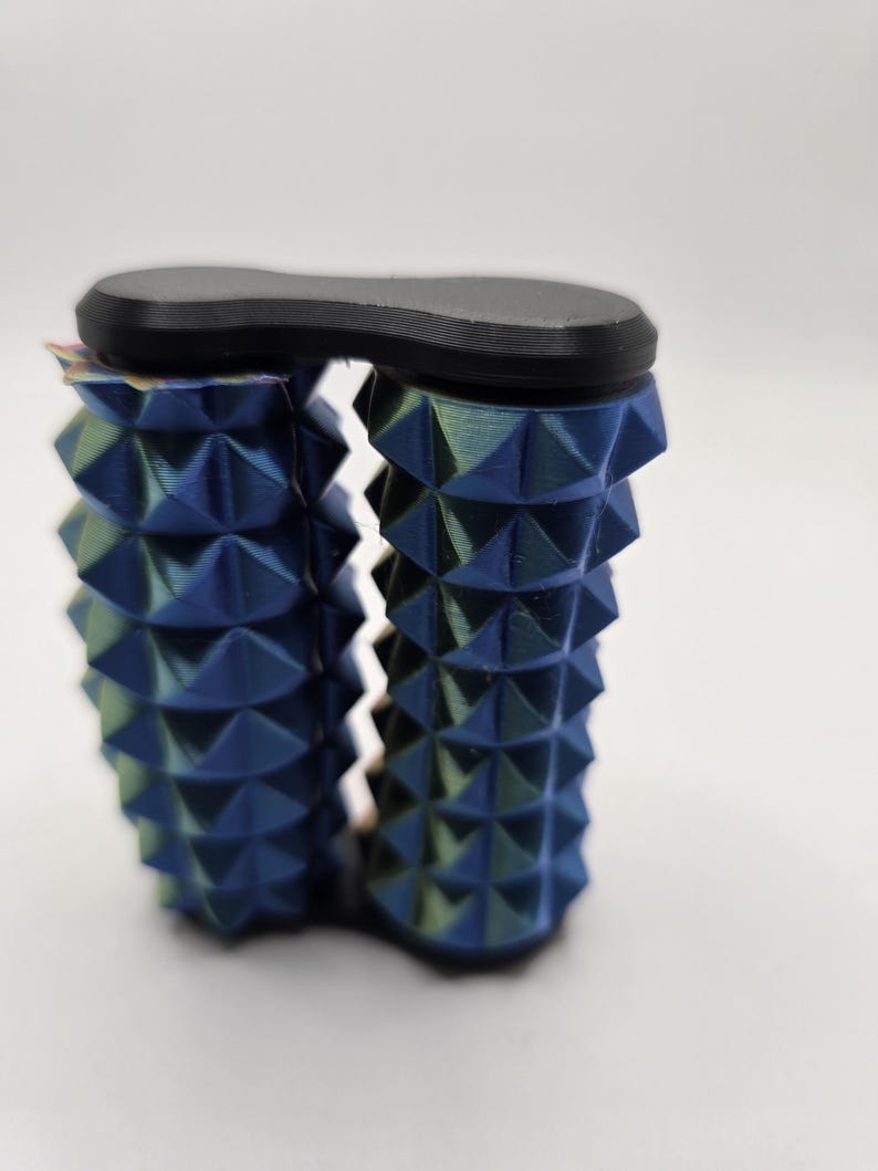 3D Printed Hand Roller – Chromatic Pyramid Texture Fidget Massager image 1