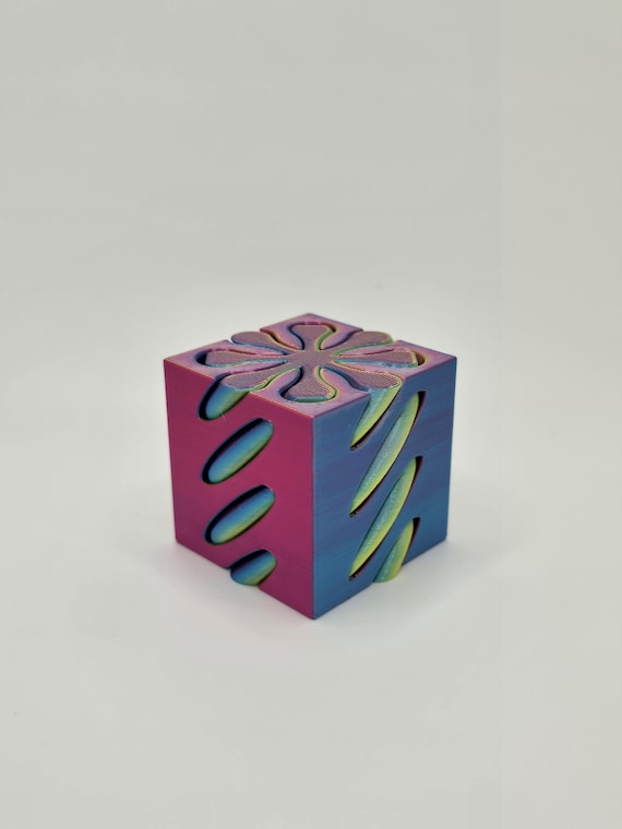 Passthrough Vortex Cube Fidget Toy 3D Printed Desk Toy Stress Relief