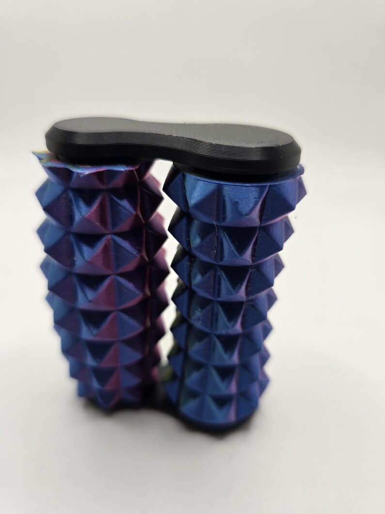 3D Printed Hand Roller – Chromatic Pyramid Texture Fidget Massager image 4