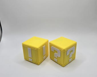 3D Printed Mario Block Switch Game Holder | Question Mark or Exclamation Point
