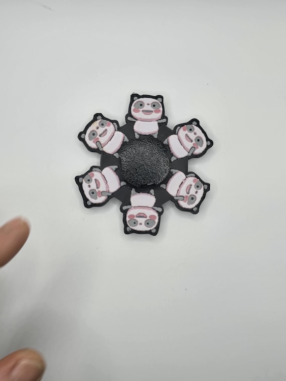 3D Printed Cartoon Panda Dancing Spinner (Animation only viewable through methods in description)