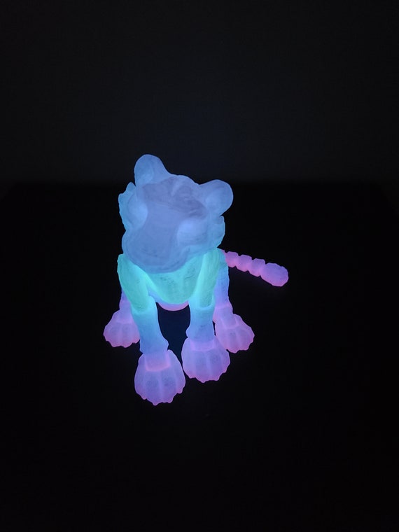 3D Printed Glow-in-the-Dark Tiger: Posable Fidget Toy