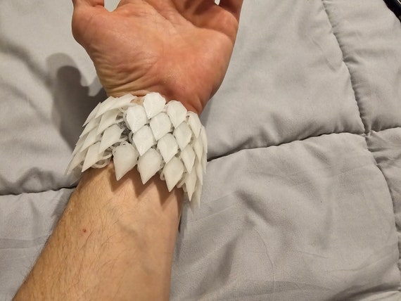 Glowing Dragon Scale Bracelet - 3D Printed Fantasy Jewelry