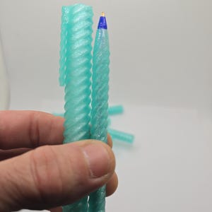 Semi-transparent Shimmering Spiral Sheathed Pen 3D Printed fidget pen