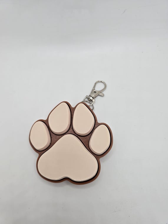Paw Print Keychain Fidget Clicker - Dog Lover Accessory