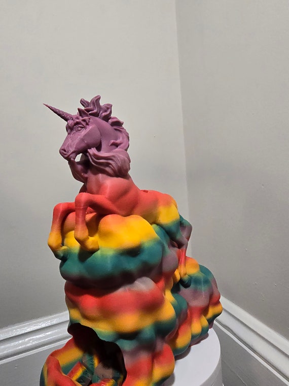 Rainbow Unicorn Dice Tower - Majestic Dice Rolling Fun with Colorful Cloud