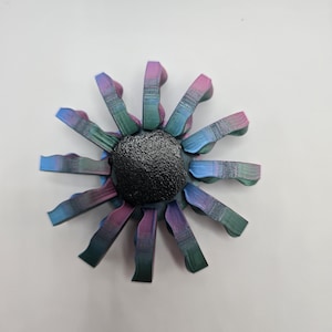 3D Printed Zoetrope - Vertical Wave Animation Spinner (animation only viewable through methods in description)