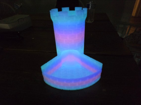 Rook's radiance glowing dice tower