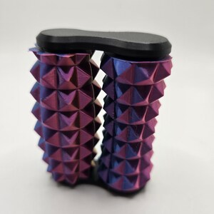3D Printed Hand Roller – Chromatic Pyramid Texture Fidget Massager image 3