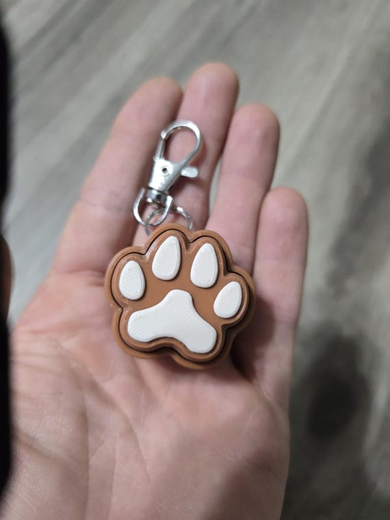 Pawsitively Adorable Fidget Keychain | Dog Paw Clicker