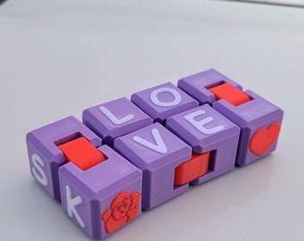The Love Cube Personalisierter Faltender Infinity Würfel Tolles Geschenk zum Valentinstag Jahrestag Anpassbares Geschenk für sie oder ihn