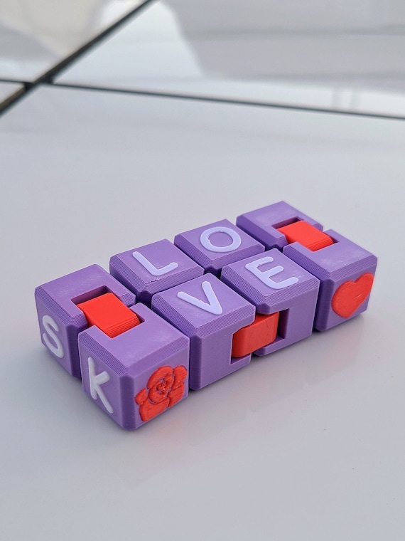 The Love Cube Personalized Folding Infinity Cube Great Gift For Valentine's Day Anniversary Customizable Present for her or him