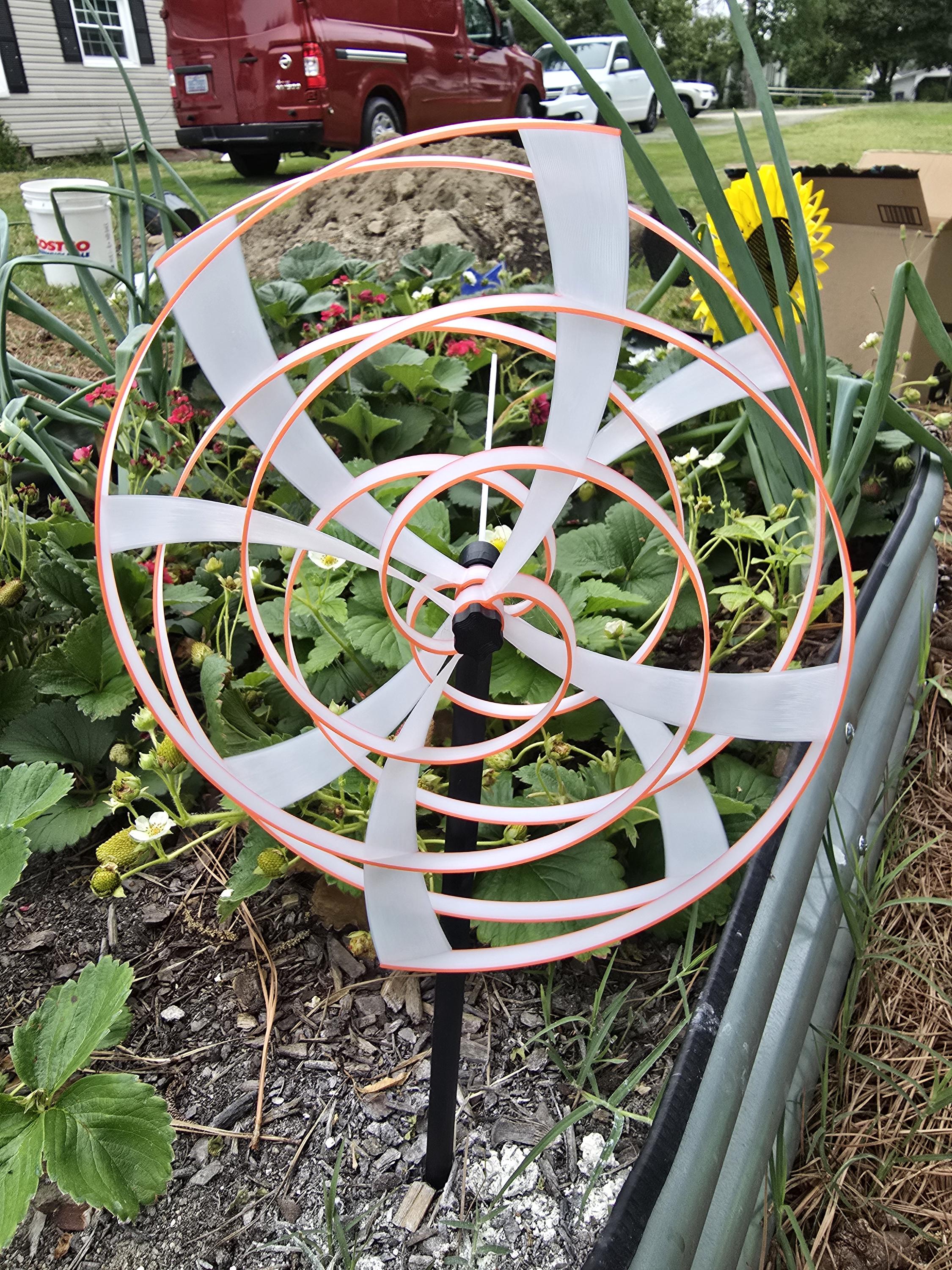 Vortex Bloom Spiral Spinner – Hypnotic Wind Garden Art - Etsy