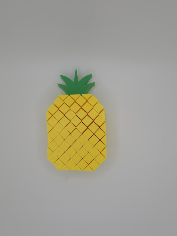 Pixelated Pineapple Fidget Toy 3D Printed Rainstick Sounds