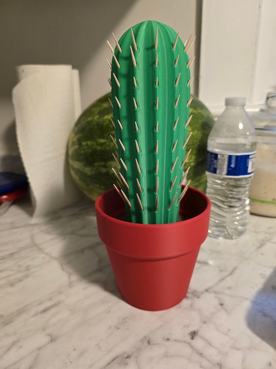 Spring-Loaded Columnar Cactus Toothpick Holder: Fun and Functional Kitchen Decor