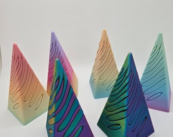 Vortex Pyramid Fidget 3D Printed Desk Toy & Display