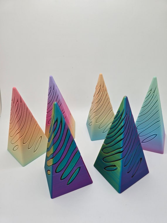 Vortex Pyramid Fidget 3D Printed Desk Toy & Display