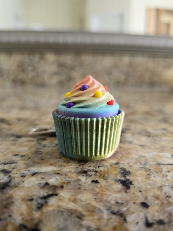 Sweet & Clicky Keychain | Pastel Cupcake Fidget Toy