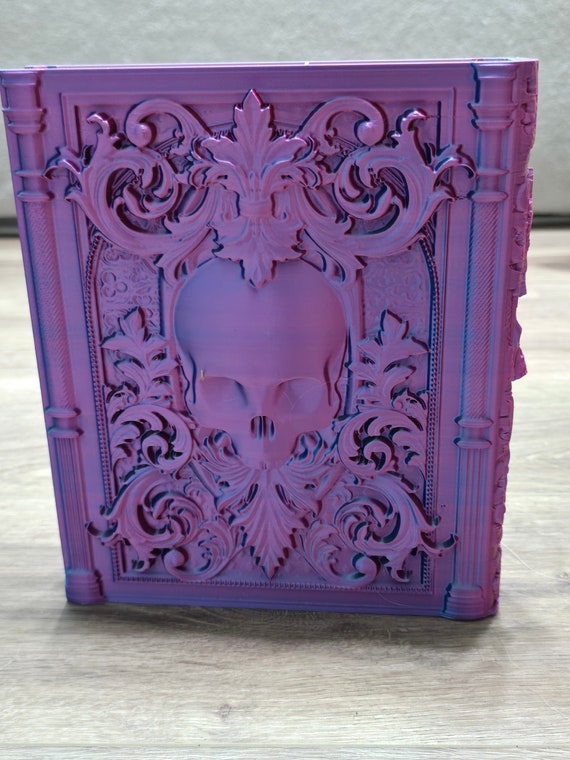 Large Necromancer's Tome Dice Holder & Rolling Tray - Mystical Silk Finish