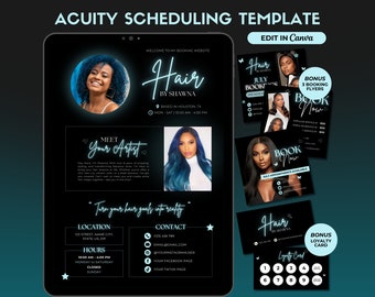 Acuity Scheduling Template Hair Stylist Acuity Booking Site Template Hair Booking Website Hair Acuity Scheduling Template DIY Website Banner