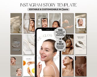 Esthetician Instagram Story Skincare Instagram Post Esthetician Medspa Template Canva Esthetician Bundle Skincare Posts Esthetician Branding