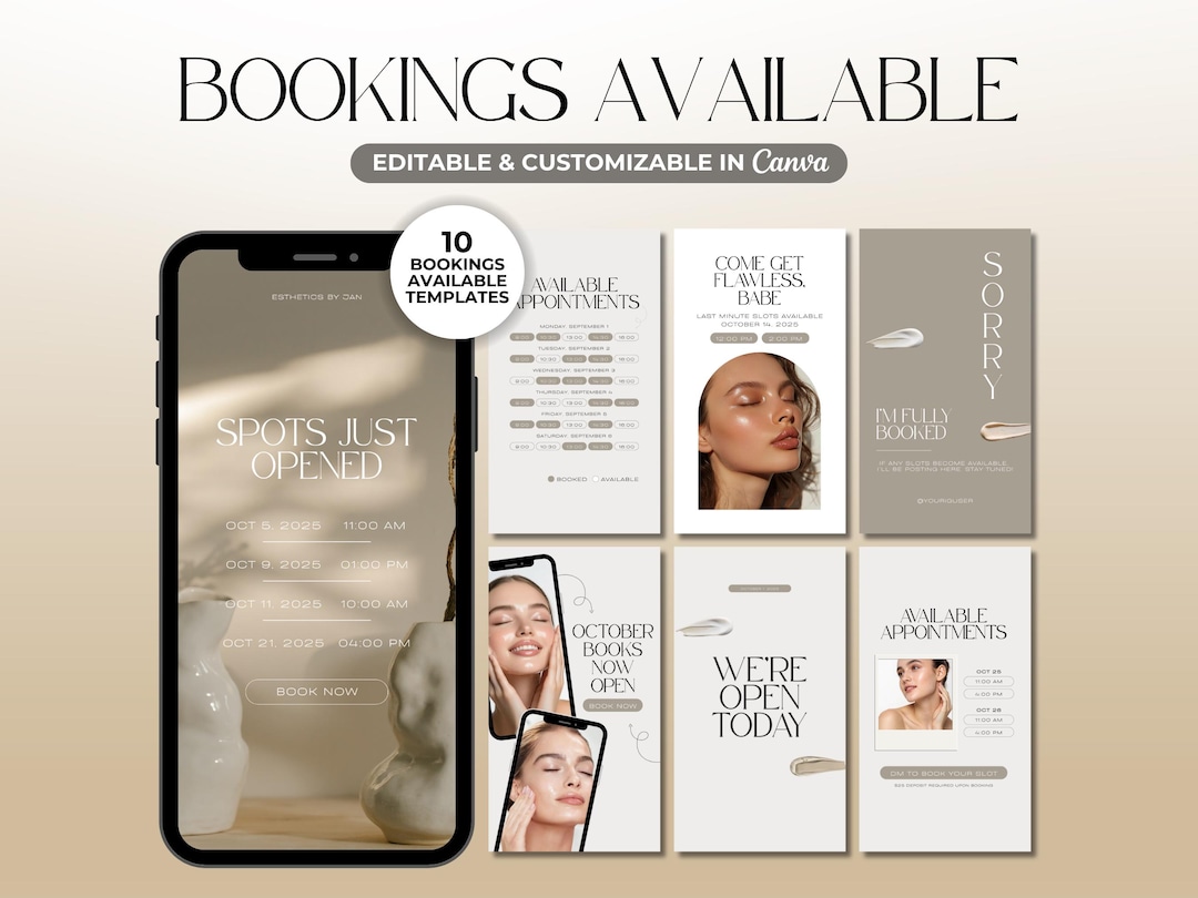 Bookings Available Esthetician Appointments Available Booking ...