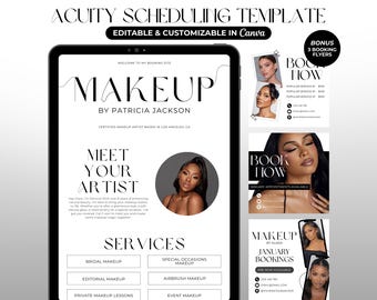 Acuity Scheduling Template Makeup Artist Minimalist Makeup Booking Website Banner Editable Acuity Scheduling Site Makeup Artist Template