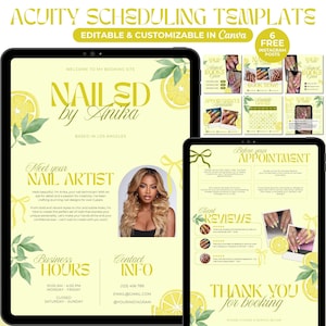 Nail Acuity Scheduling Template Nail Tech Acuity Booking Site Nail Acuity Website  Nail Tech Scheduling Site Acuity Canva Nail Tech Template