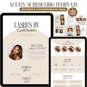 Boho Acuity Scheduling Template Lash Tech Website Acuity Lash Booking Site Acuity Canva Template Lashing Booking Site Lash Tech Branding