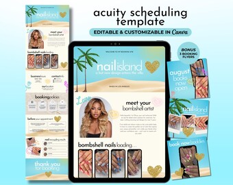 Plantilla de programación de Nail Acuity Sitio web de Nail Acuity Página de programación de técnicos de uñas Sitio de reservas de técnicos de uñas Plantilla de artista de uñas Sitio de Canva Acuity