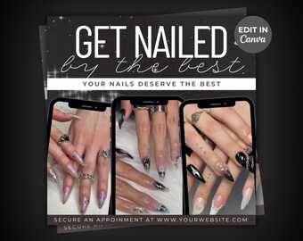 Booking Flyer Nails Bookings Available Flyer DIY Bookings Open Flyer Nail Tech Appointment Booking Nail Specials Flyer Canva Template