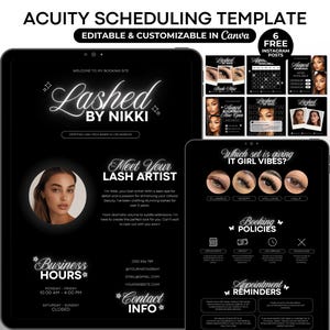 Acuity Scheduling Template Lash Tech Acuity Booking Site Lashes Website Acuity Canva Lash Tech Scheduling Site Acuity Lash Tech Template