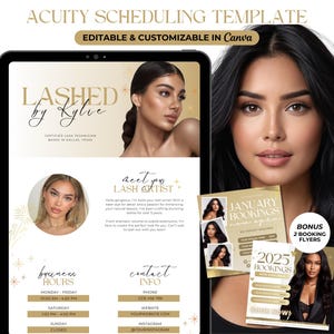 Acuity Scheduling Template Lash Tech Booking Site Luxury Lash Website New Year Lash Scheduling Site Lash Acuity Canva Template Editable