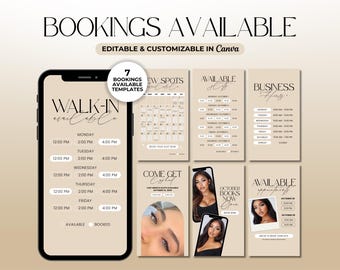 Boekingen beschikbaar Lash Tech Afspraak beschikbaar Lash Boeking Beschikbaarheid Kalender Schema Boho Lash Instagram-verhaal Lashtech-sjabloon