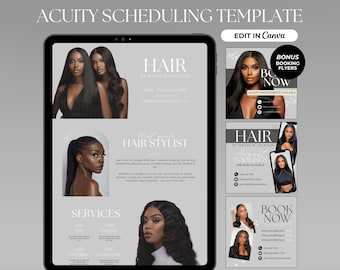 Acuity Scheduling Template Hair Stylist Luxury Acuity Booking Site Hair Stylist Website Banner Hair Scheduling Site Acuity Canva Template