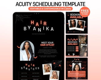 Acuity Scheduling Template Hair Stylist Booking Site Acuity Hair Website Template Hairstylist Acuity Scheduling Site Template Acuity Canva