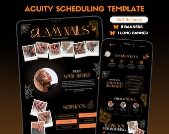 Acuity Scheduling Template Nail Tech Halloween Theme Acuity Nail Booking Site Nail Tech Scheduling Website Acuity Nail Website Template