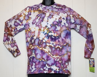 Hand-dyed Premium Long Sleeve Tee Medium - Abstract  Geode