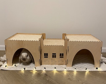 Laser Cut Bunny House Vector Files, 4mm Plywood (Digital Files)