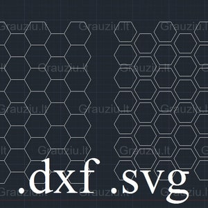 Honeycomb Hexagon Pattern | DXF SVG files | Customizable Vector