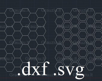 Honeycomb Hexagon Pattern | DXF SVG files | Customizable Vector