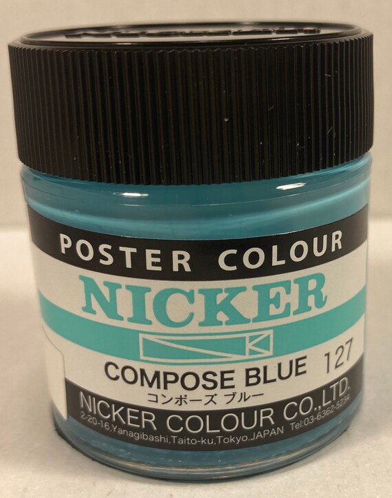 Nicker Poster Color 40ml COMPOSE BLUE Professional Japanese Animation Anime  Paint 