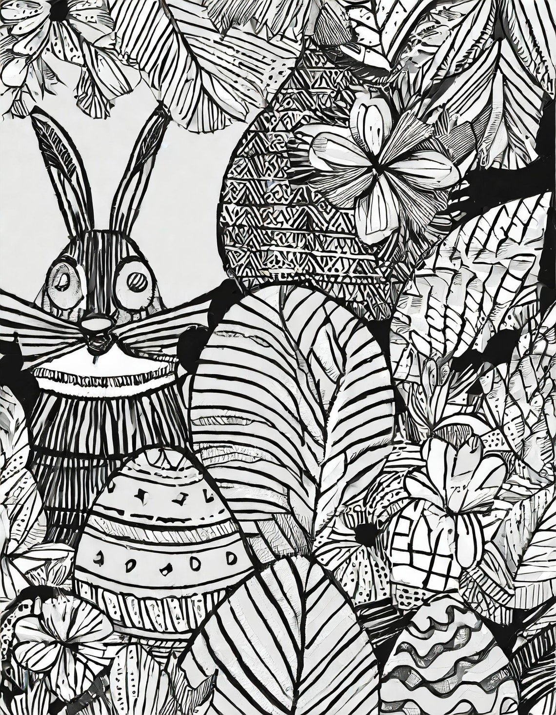 Easter Themed Coloring Pages - Etsy