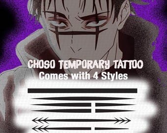 Choso temporäres Tattoo- Cosplay