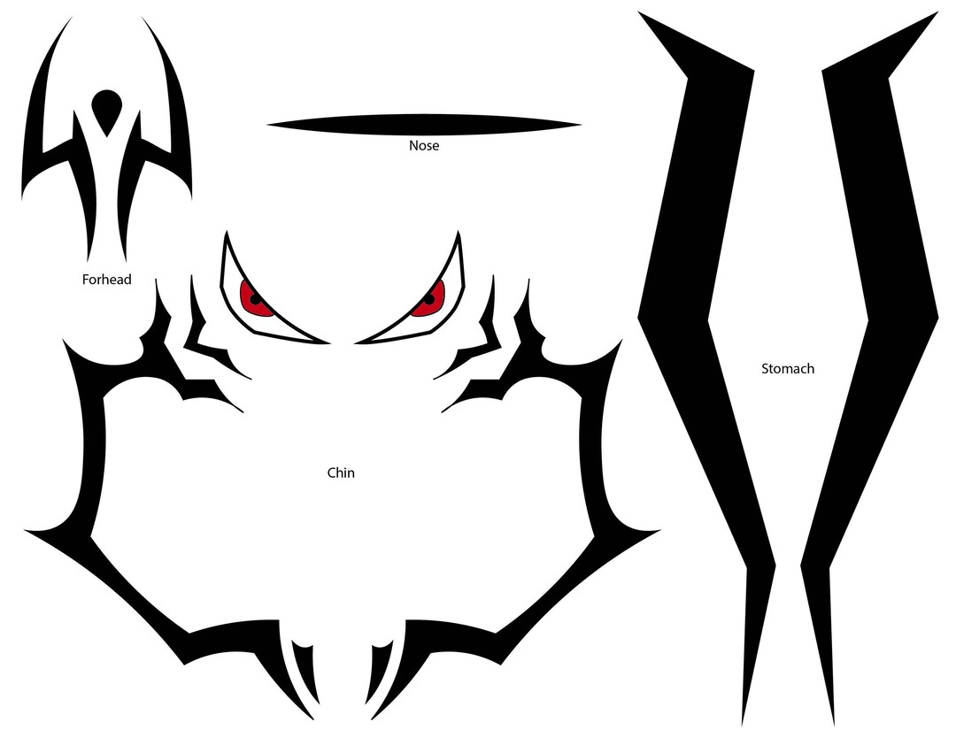 Sukuna Jujitsu Kaisen Temporary Tattoos Etsy