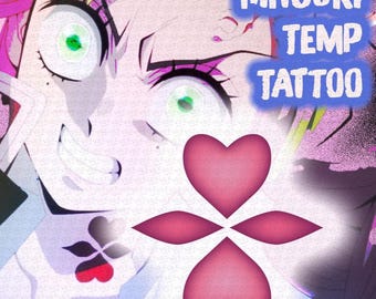 Tatuaje temporal de Mitsuri para cosplay