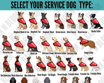 Custom Service Dog Breed Added to your product